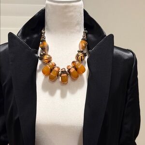 Elegant Orange Beaded Necklace